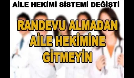 Aile Hekimliği Randevu Sistemi'ne Geçildi