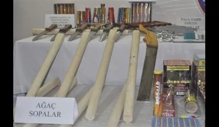Süper Kupa Öncesinde Ele Geçirilen Malzemeler Sergilendi