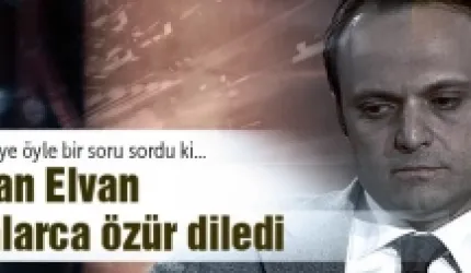 Bakan Elvan'a Özür Dileten Soru
