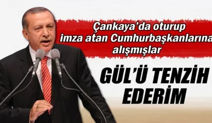 Erdoğan: 'Gül'ü tenzih ederim'