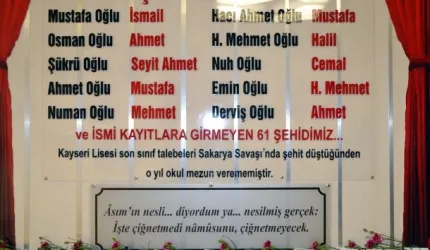 Çanakkale şehitlerine diplomaları verildi