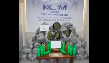 Benzin deposundan uyuşturucu çıktı